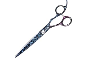 GROOM PROFESSIONAL Sirius Straight Dog Grooming Scissors - Professional Hair Scissors - 440C Japanese Steel - Razor Sharp Blades - Coated to Increase Durability - Adjustable Tension, 7 Inch