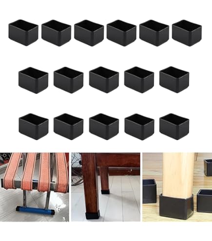 Tappi Per Gambe Sedia 12 Pezzi - Gomma Trasparente, Antiscivolo E Antirumore, 20x40mm - Foto 8