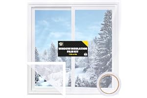 Kit de film d'isolation thermique pour fenêtre,1.5 mx4 m,Pour l'hiver et l'été,Résistant aux intempéries,Double vitrage,Film de protection contre les courants d'air,Bloque le froid de fenêtre