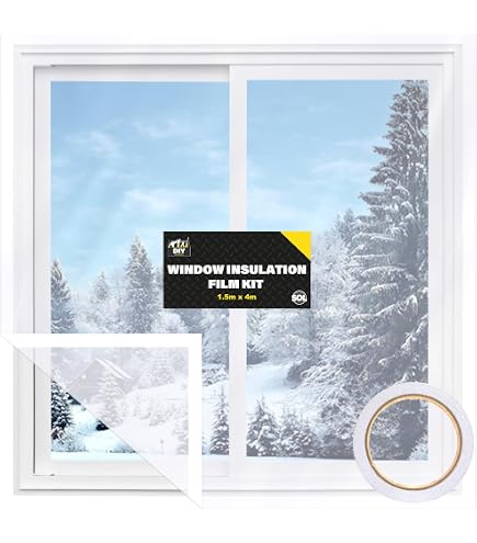 Kit Isolante Per Finestre - Pellicola Termica Trasparente 1,6x10 M + Nastro Biadesivo - Blocco Freddo E Condensa