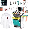deAO Doctors Trolley Set for Kids, Kids Doctor Sets for 3+ Year Old Boys and Girls Pretend Medical Playset with Stethoscope and Medical Toy Accessories, Children Doctor Role Play Toys (Blue)