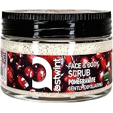 Ostwint Face and Body Exfoliating Scrub Pomegranate 300ml, Skin Cleansing, Smoothing, Circulation Accelerator