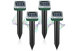 NEOVSUNY Repellente ultrasuoni per Talpe, 4 Pezzi, Dissuasori per Talpe, Repellente per Scaccia Talpe, Scacciatore di Ratto Repellente Solare per Talpe Repellente per Anti Talpe, Dissuasore per Talpe