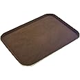 Sunnex Rectangular Non-Slip Tray With Rubber Surface And Pp Bottom - Brown 37.5X50Cm