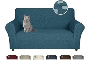 CHELZEN Latest Water Repellent Sofa Covers 2 Seater Super Stretch Couch Cover for Dogs Pets Non-Slip Sofa Slipcover Furniture Protector for Living Room (Teal, 2 Seater)