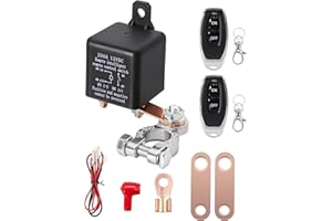 ZHITING Coupe-Batterie de Voiture 12V 24V CC avec Télécommande, 200A Coupe-Batteries Principal, avec 1 Pince de Batterie, pour Camion, Moto, Bateau, Camping-Car, Yacht