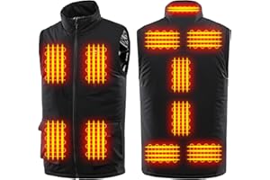 Aunus Beheizbare Weste, Beheizbare Jacke Herren Damen mit 11 Heizzonen,Heizweste Herren 3 Einstellbar Temperatur, Heizjacke, Wärmeweste mit Kein Powerbank & Akku