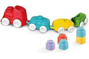 Clementoni 17424 Clemmy zestaw do zabawy sensorycznej z miękkimi cegłami - wyprodukowano we Włoszech, można prać, 6 miesięcy +