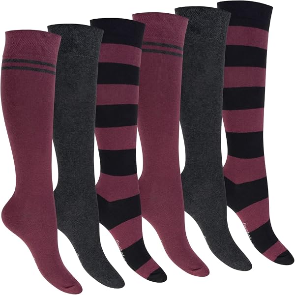 Camano CA-SOFT Kniestrümpfe 4er Pack – Größe 43/46, Mit Verstärkter Ferse, 80% Baumwolle