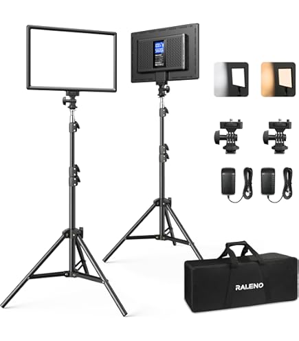 Walimex pro Dimmable LED Panel Light Niova 600 Plus Bi-Color Battery Slots, Video Light and Photo Light 36 W, 3200-5600 K, 4200 Lumens, Studio Light and Mobile Continuous Light, Streaming Light
