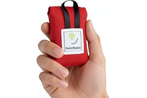 Grosion Mini Pocket Picnic Blanket,Waterproof Small Picnic Blanket,Mini and Foldable Beach Mats 70 * 110 cm,Lightweight Camping Blanket for Outdoor Activities,Hiking,Camping Accessories(Red)