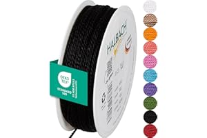 Halbach Seidenbänder Kordel B2mm x 50m schwarz 1 Rolle