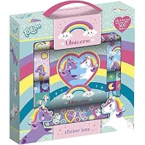 Set Adesivi Unicorno Magico - Con Paesaggio In Cartone, Fogli Decorativi Per Bambini Creativi | Dai 3 Anni