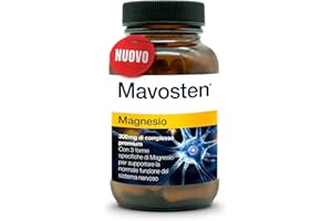 Mavosten® Magnesio [60 capsula] – complesso premium ad alto dosaggio con magnesio bisglicinato | elevata biodisponibilità | testato in laboratorio | vegano | dallo specialista del sistema nervoso