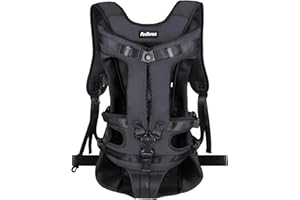 PetBonus Haustier Rucksack Hunderucksack, Tragbare Verstellba Beinen heraus Hund Tragetasche, Atmungsaktive und Leichte Rucksäcke für Mittler Klein Hunde, Hundetasche für Wandern (Schwarz, XL)