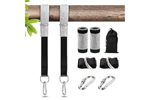 ‎XOCOME Schaukel Befestigung, Hält 1000 kg Max, 1 Paar 3m Hängematte Befestigung Hängematte Seil aus Reißfestem Polyester Hängesessel Befestigung mit 2 Karabinern 2 Baumschutz Tuch 1 Aufbewahrungstasche