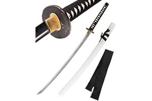 ‎57 SPECIAL REPLICAS Katana EIN echter Hamon Schwert scharf echt zum Training Metall Stahl 1045 Samurai 100% handgefertigt Nur für Erwachsene - 18 Jahre erforderlich SW-9254