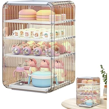 Organizzatore Per Biberon Con Coperchio, Scatola Di Asciugatura Rosa 35x27x25 Cm, Porta Bottiglie Per Lavastoviglie E Nursery