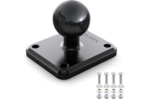 TUSITA Metálica Rectangular AMPS Placa de Conexión con Tamaño B de 1" Bola