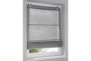 KUTTI Roleta rzymska/roleta na oczkach Kessy Bessy szara 60 * 140 cm
