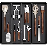 Lifewit Rangement Couvert Extensible 3 à 4 Compartiments, Range Couverts pour Tiroir, Organisation de Cuisine en Plastique, S