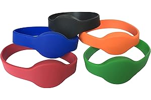 YARONGTECH Umweltfreundlich 125KHz EM4100 Blau Rot Grün Orange Schwarz Wasserdicht ArmBand Silikon RFID Armband 5 Stück
