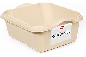 Hastic Waschschüssel Plastik 8L - Spülschüssel Rechteckig - Abwaschschüssel - Kunststoffschüssel - Plastikschüssel - Spühlschüssel - Universalschüssel