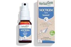 HerbalGem Noctigem Bio, Tilleul et Figuier, Procure Un Repos Nocturne Bon et sain, Gemmothérapie Concentrée Spray 15 ML