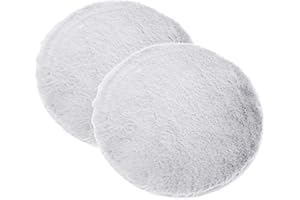 ‎HEIMTEXLAND heimtexland 2er Pack Sitzkissen Fellimitat Hase flauschig weich wärmend Stuhlauflage Kunstfell Vegan Fell Sitzauflage Bank Kissen Chalet Deko Holzbank Stuhlkissen Typ838 Hellgrau