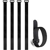 5Pcs Bridas Reutilizables Con Hebilla,Bridas Para Cables,20 x 500mm | Bridas Reutilizables Cables,Ajustable Ataduras Cables C