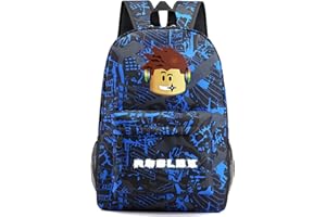 FYFLYMT Roblox Mochila Escolar Primaria para Niños, Mochila Roblox Kindergarten para Niños, Mochila para Estudiantes Shcool Bag, Mochila para Niños Niñas Adolescentes Regalos para Fanáticos del Juego