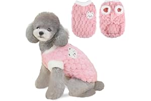 Lyneun Hundepullover, Hunde Pullover Hund, Warm Pullover für Hunde, Einfarbig hundepulli, Bequem und Weich Winter Welpenpullover für Hunde (Rosa, XL)