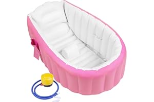 HTBAKOI Bañera Hinchable Bebe Bañera Inflable Bebe Bañeras Hinchables Bebe Bañera Hinchable para Ducha con Bomba de Aire y Gorro de Ducha para Bebés, Recién Nacidos, Niños y Niñas
