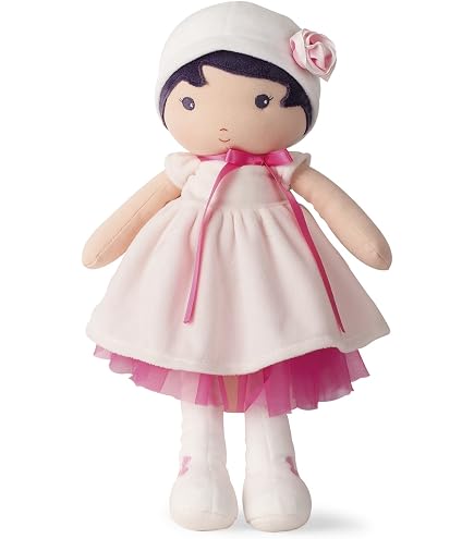 KALOO Poupée Tendresse Violette 40 Cm - Robe Fleurie Micro-Velours - Dès Naissance