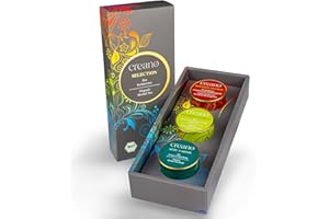 Creano Set Regalo Tè Biologico alle Erbe "HERBAL MIX" – 3 Miscele Diverse in Barattoli di Metallo 61g – Vegano, Senza Glutine – Novità 2024