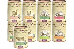Terra Canis Lot de 4 pots de jardin de 400 g et 5 x 400 g Metzgers Best - Nourriture pour chien de qualité supérieure - 100 % qualité alimentaire - Toutes les matières premières