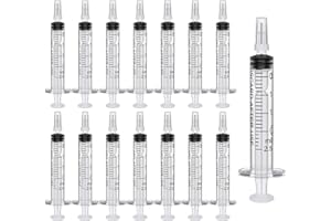 REYSHIN 20 Stück Kunststoff Spritzen 2ml, Einwegspritze Plastikspritze&Futterspritze Dosierspritze in Einzelverpackung. Ideal für feine Dosierungen, Hobby, Handwerk und Haustiere(20, 2ml)