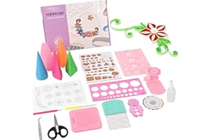 YURROAD 19pcs Complete Paper Quilling Tools Kit for Quilling Paper Art Craft - TL38