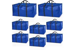ClearSpace Sacchetti resistenti per traslochi o per riporre oggetti, grandi scatole per traslochi, con cinghie, cerniere e manici, perfette per traslochi, dormitorio universitario, viaggi, campeggio