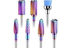 MelodySusie 7*Embouts de Ponceuse à Ongles Pour Manucure et Pédicure, Professionnels Fraises Conique de Haute Qualité Pour Retirer Le Vernis/Gel et Repousser les Cuticules