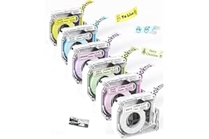 Goknu Nastro di ricambio per Brother P Touch M Tape MK221 MK 231, M960 Nastro a trasferimento termico compatibile con Brother PT-M95 PTM95 PT-70BM PT-65 Label Maker, 12 mm x 4 m Nero su 6 colori