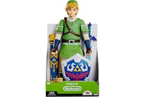 Nintendo Zelda – Figura Link de 50 cm – Link Tiene hasta 7 Puntos de Articulación – Juguete Niños 3 Años +
