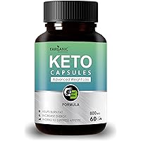 Farganic Keto Capsules for Weight Loss Natural & Advanced Fat Burner Supplement 800 MG, 60 Capsules, Green Tea/Coffee and Garcinia Cambogia Extract