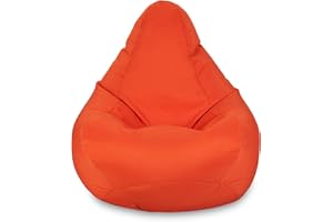 Loft 25 Puf para jugadores | Puf para interiores y exteriores | Resistente al agua | Diseño ergonómico para apoyo corporal | Duradero y cómodo (puf, naranja)