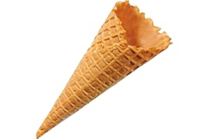 Bazko Sweet Ice Cream Cones | Ice Cream Cones 15 cm / 6 cm | Pack of 272 | Crispy Ice Cream Cones for Soft Ice Cream, Gelato, Sorbet | Vegan Crispy Bags
