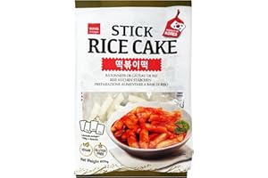 Vmart Wang Brand Bâton de riz Tteokbokki Topokki (3 paquets de 200 g) 600 g - Sans gluten et végétalien