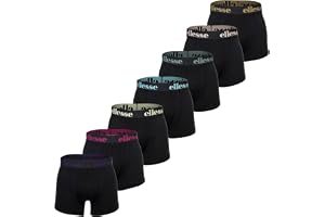 Ellesse Boxershorts för män, 7-pack – Yema boxershorts, logotyplinning, utan gylf, bomullsstretch