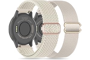 Wizvv Elastyczny, nylonowy pasek do zegarka Garmin Vivoactive 4 Band/ Venu 2/ Venu 3, pleciony pasek typu loop, 22 mm, rozciągliwy, do Forerunner 945/265/255/255 Music, dla mężczyzn i kobiet
