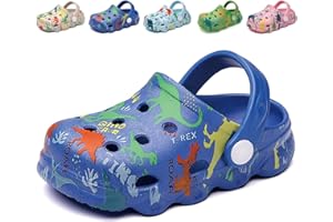 FADEZAR Sabots Mules Enfant Garcon Fille Pantoufles Chaussures de Jardin Dinosaur Chaussons Été Sandales de Plage Maison Antidérapant Chaussons