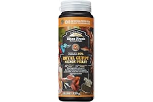 Ultra Fresh Royal Guppy Mignon Pellet, All Natural Guppy Food, Sword Prawns, Spirulina, Highly Nutritious, for Cleaner Water and More Vibrant Color 130g